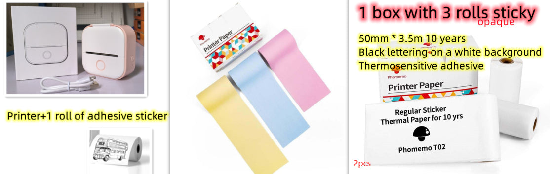 ✨ Portable Mini Thermal Label Printer – Inkless Smart Printing