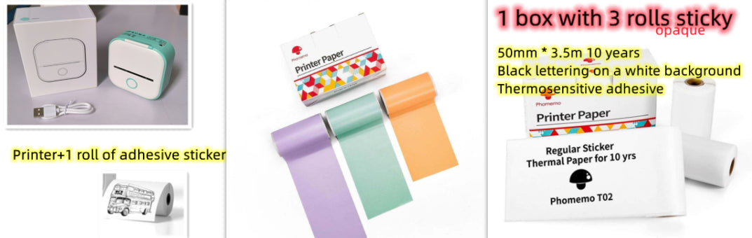 ✨ Portable Mini Thermal Label Printer – Inkless Smart Printing