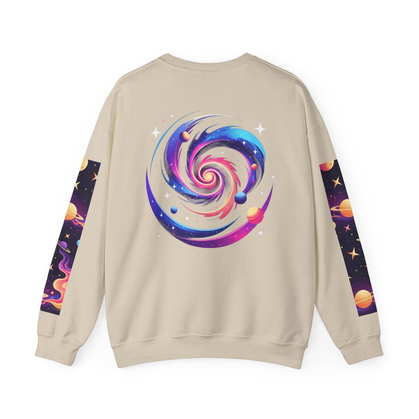 Galaxy Spiral Sweatshirt — Colorful Planetary Crewneck