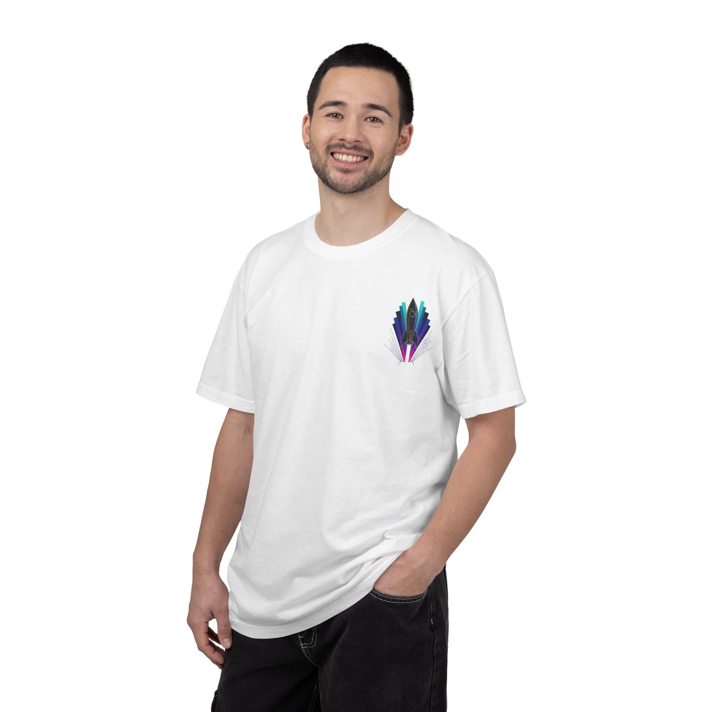Rocket Launch Tee — Futuristic Space Graphic T-Shirt