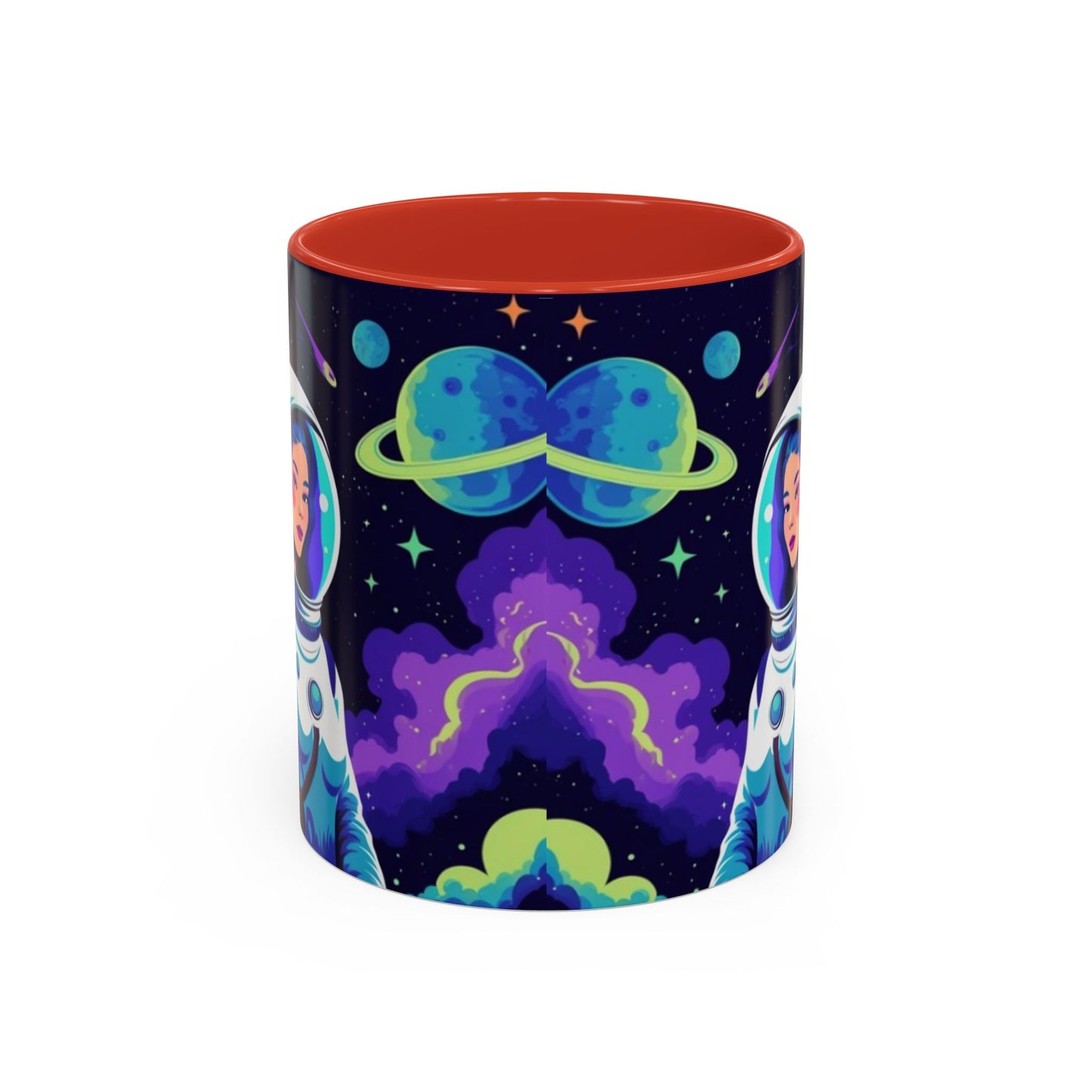 Cosmic Astronaut Coffee Mug — Space Woman Accent Mug (11/15oz)