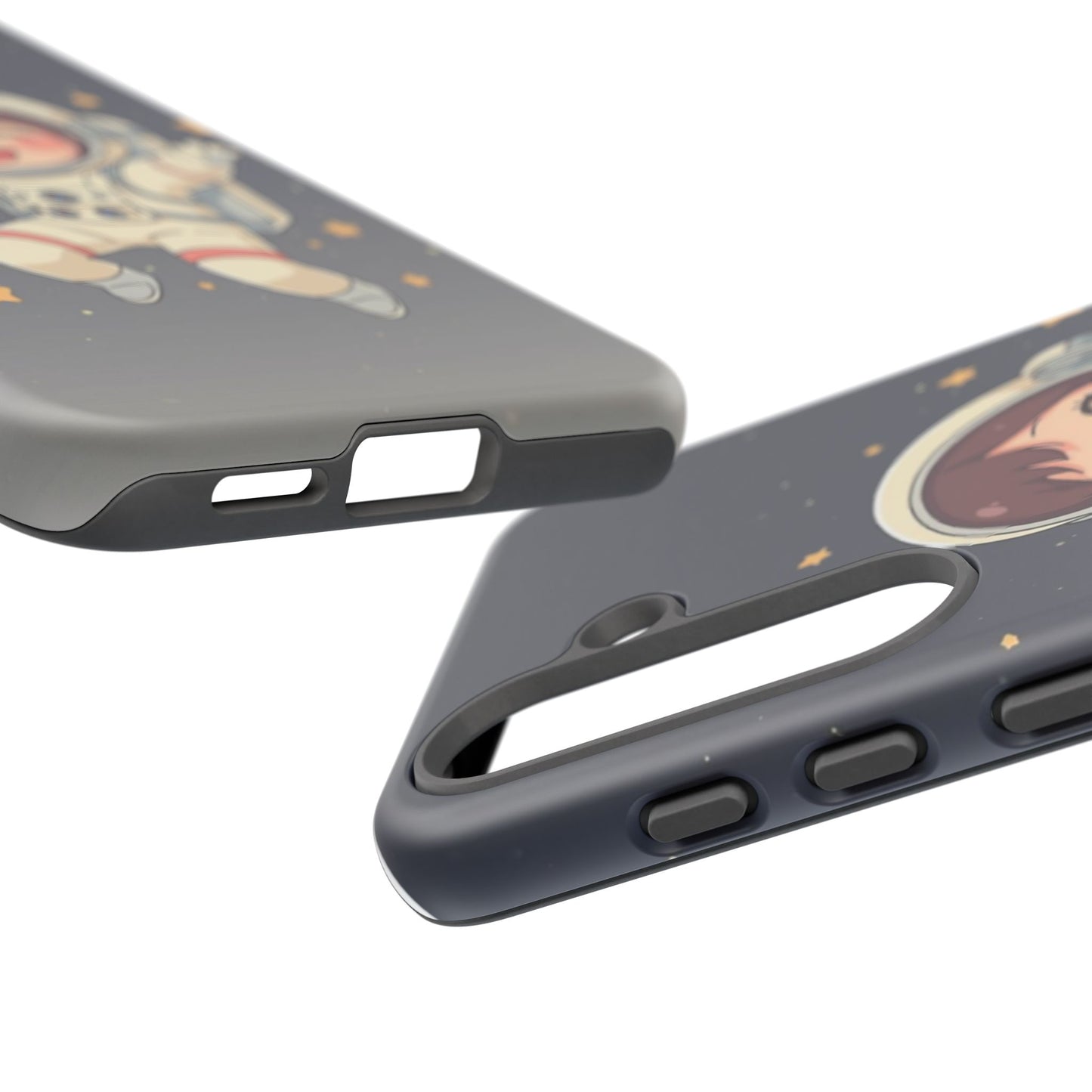 Cute Girl Astronaut Phone Case — Space Stars Protective iPhone Cover