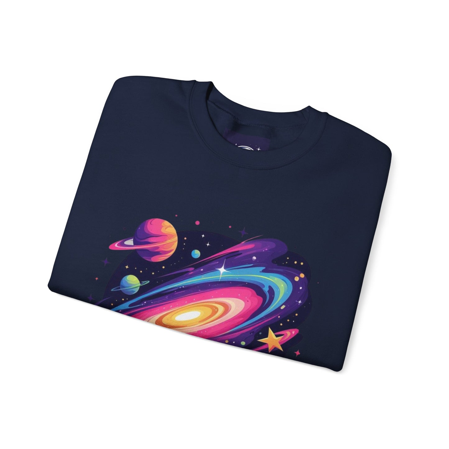 Galaxy Spiral Sweatshirt — Colorful Planetary Crewneck