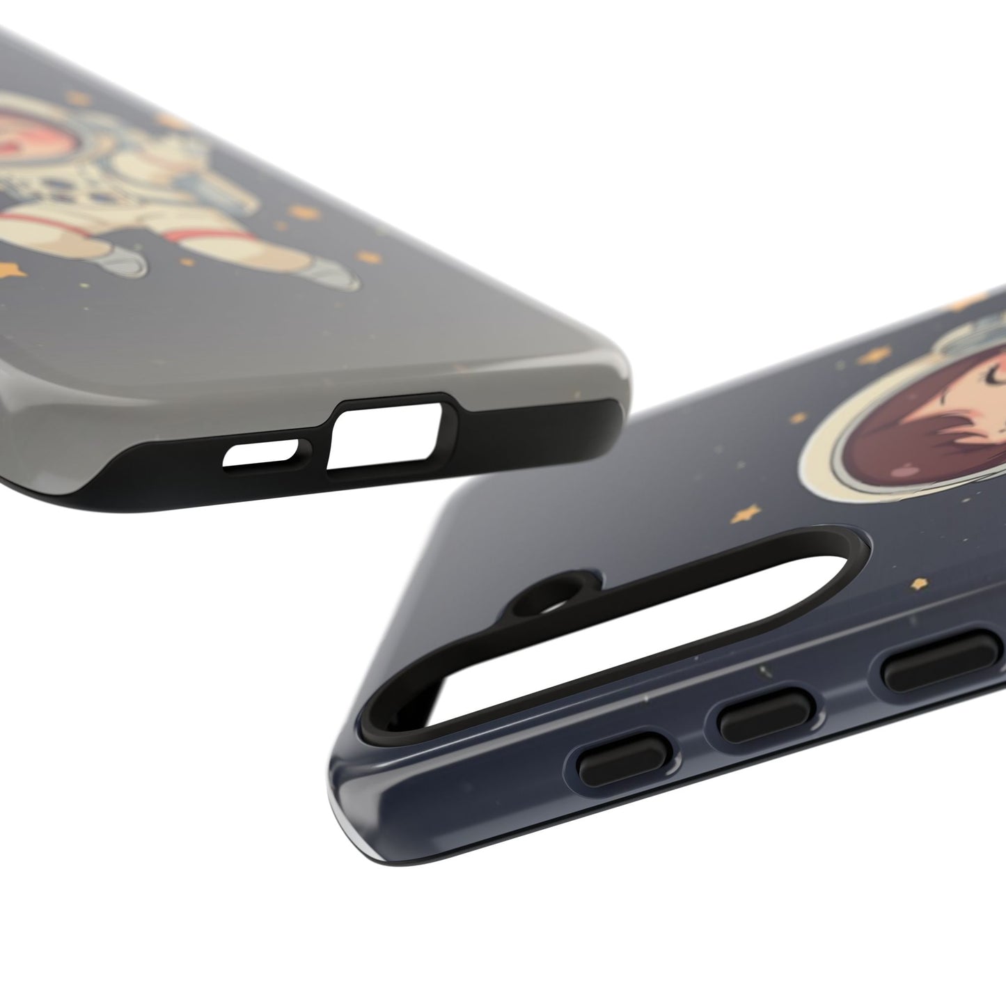 Cute Girl Astronaut Phone Case — Space Stars Protective iPhone Cover