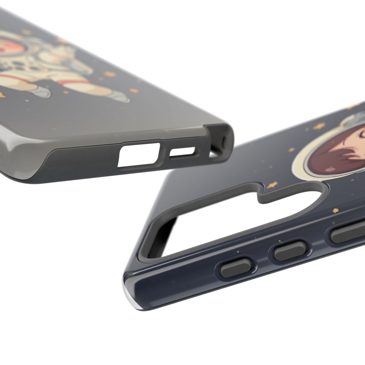 Cute Girl Astronaut Phone Case — Space Stars Protective iPhone Cover