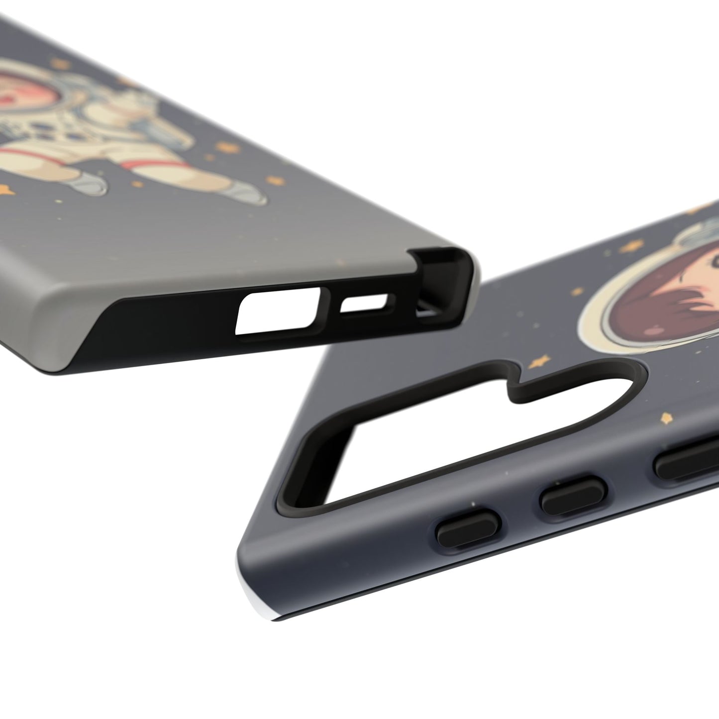 Cute Girl Astronaut Phone Case — Space Stars Protective iPhone Cover