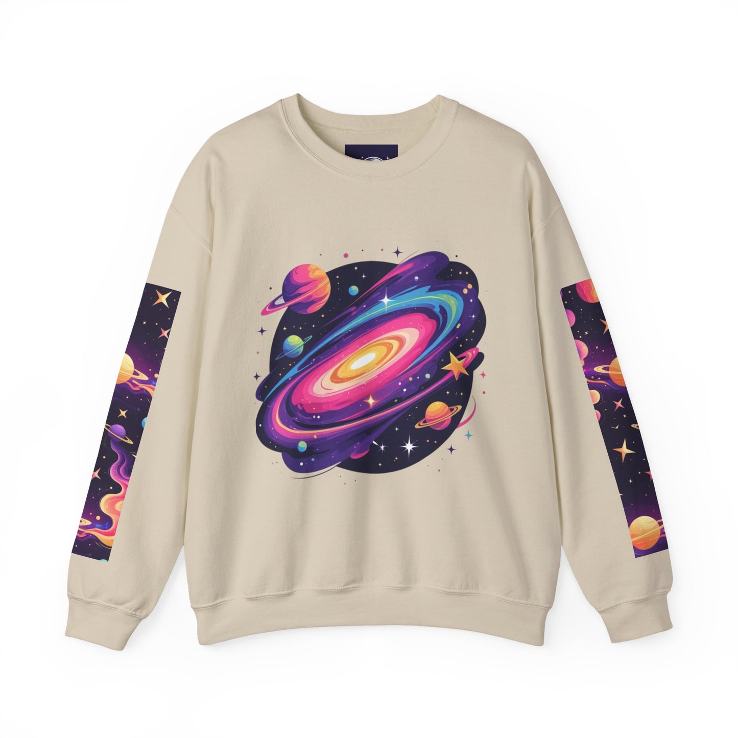 Galaxy Spiral Sweatshirt — Colorful Planetary Crewneck