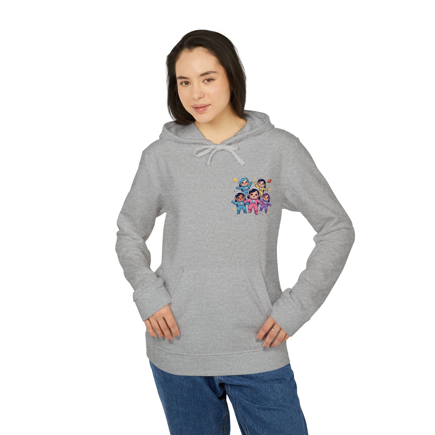 Space Crew Graphic Hoodie — Colorful Group Illustration