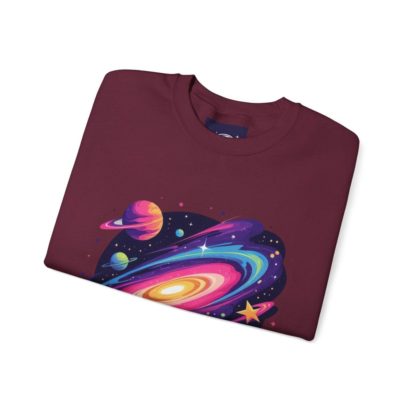 Galaxy Spiral Sweatshirt — Colorful Planetary Crewneck