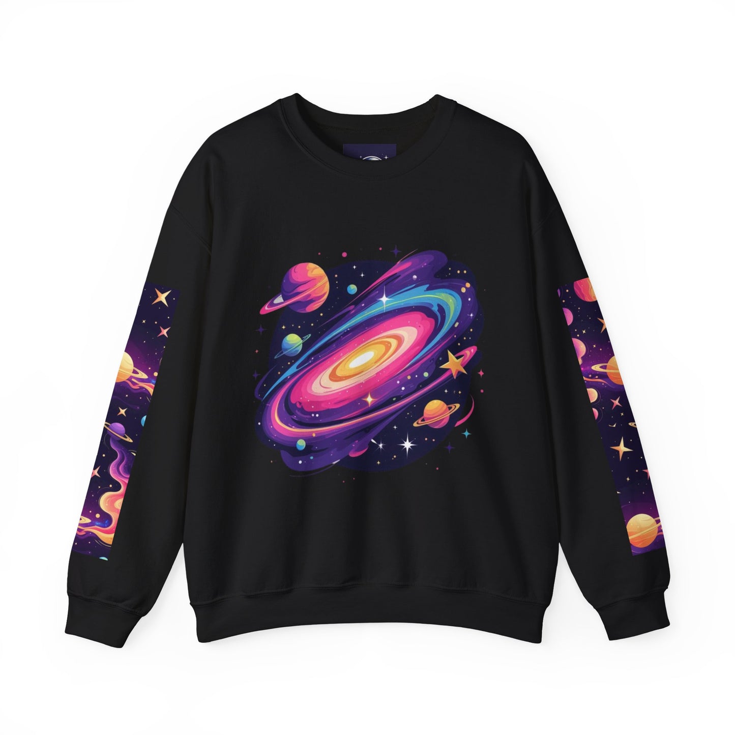 Galaxy Spiral Sweatshirt — Colorful Planetary Crewneck