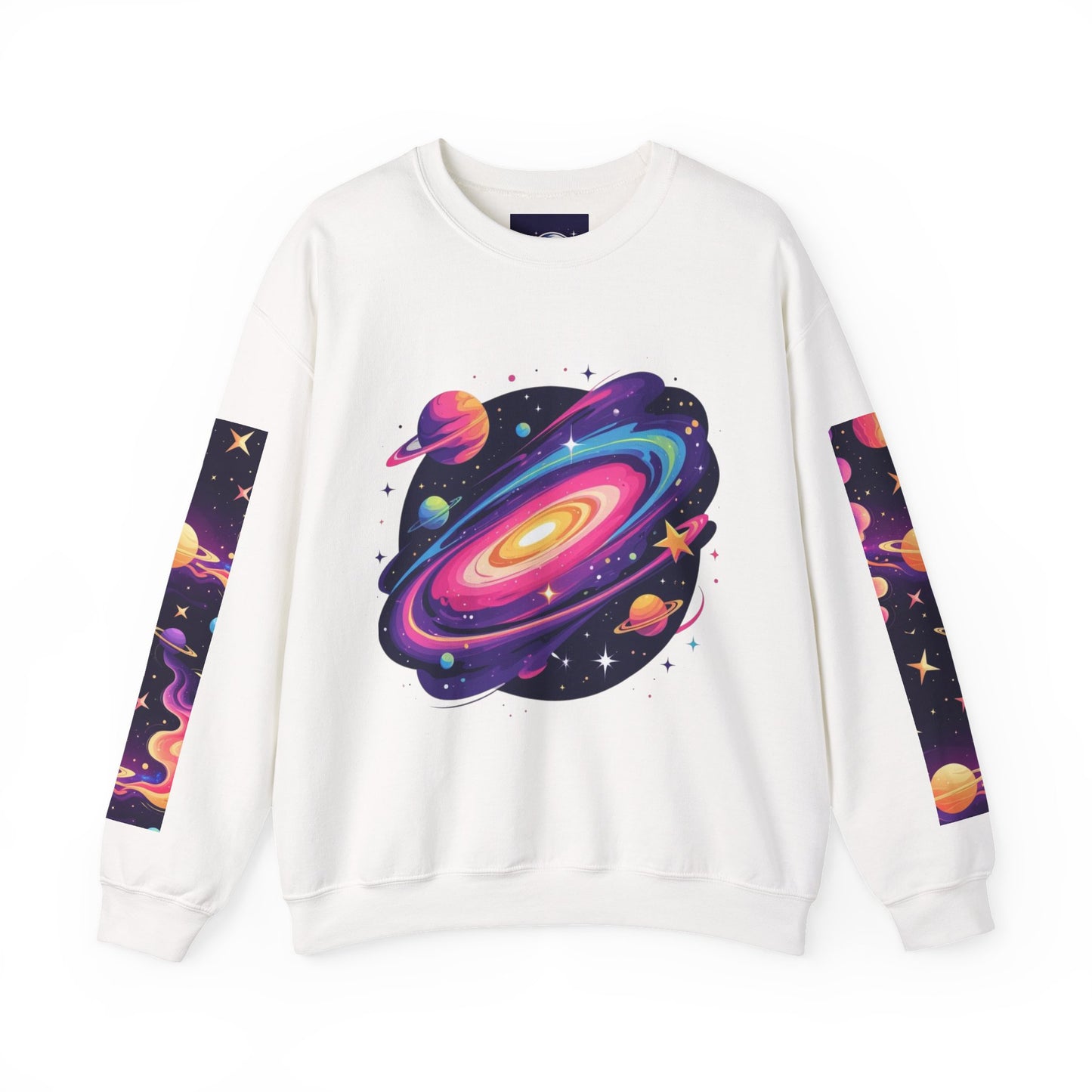 Galaxy Spiral Sweatshirt — Colorful Planetary Crewneck