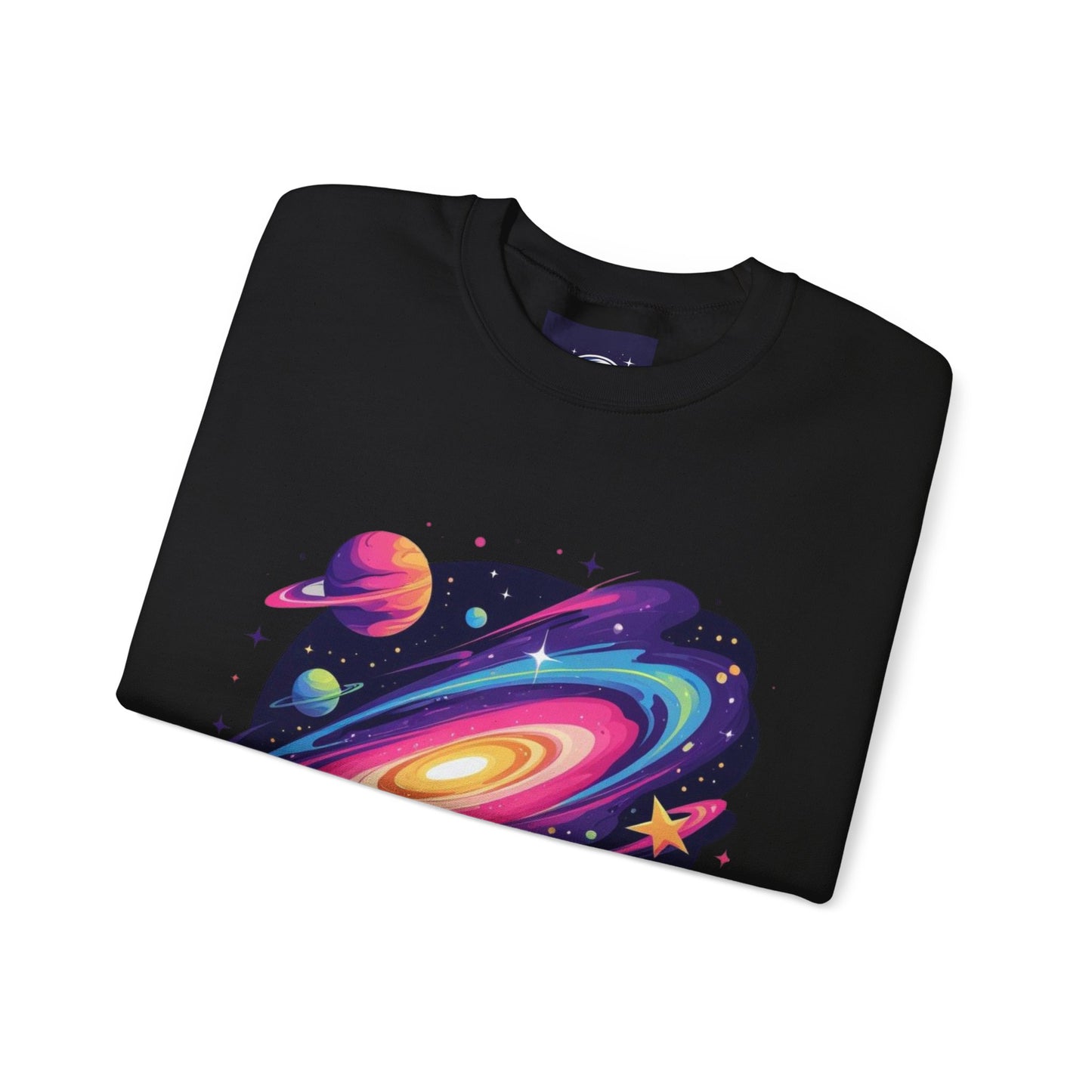 Galaxy Spiral Sweatshirt — Colorful Planetary Crewneck