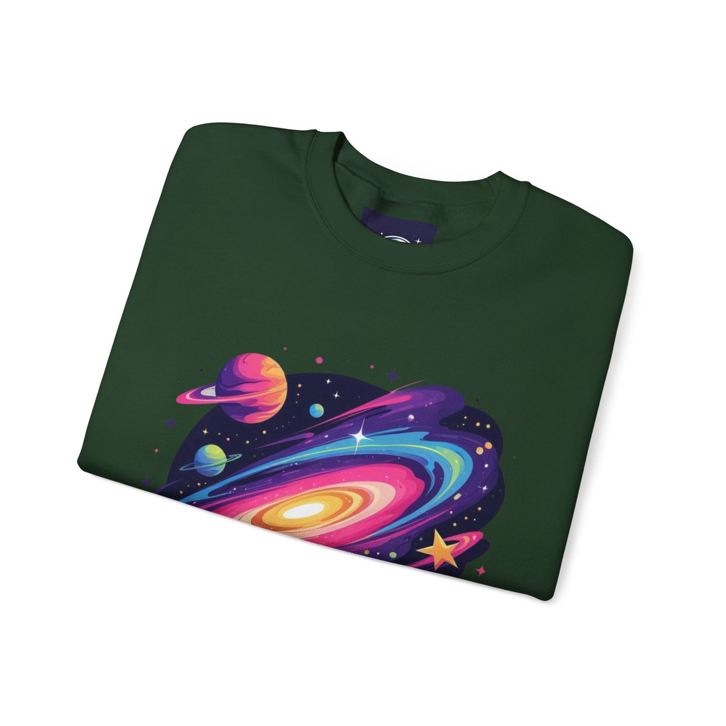 Galaxy Spiral Sweatshirt — Colorful Planetary Crewneck