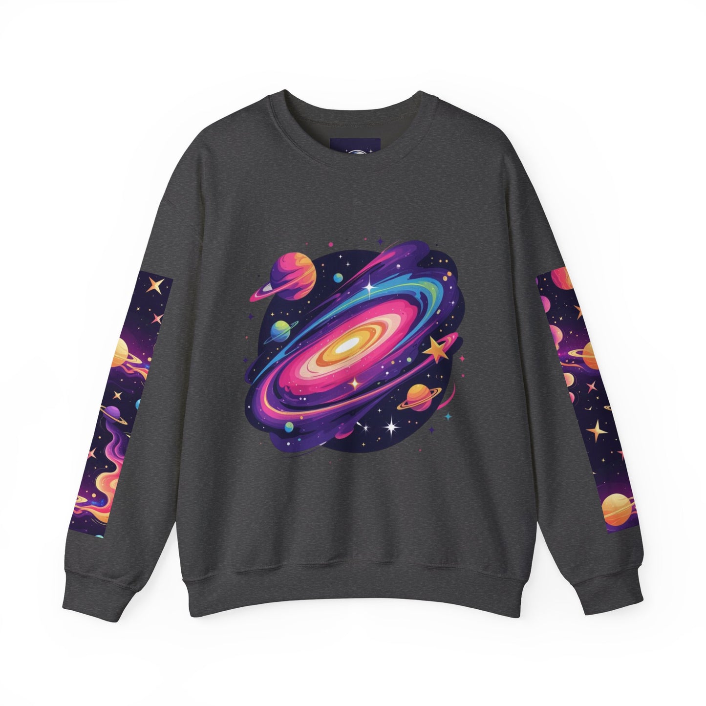 Galaxy Spiral Sweatshirt — Colorful Planetary Crewneck