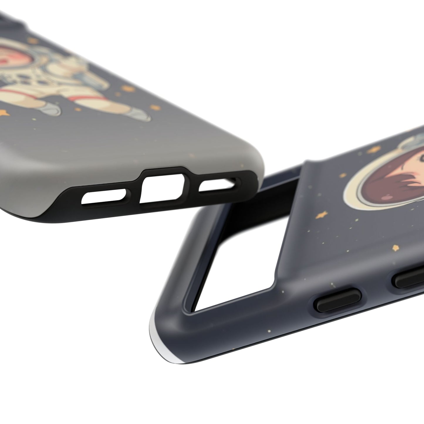 Cute Girl Astronaut Phone Case — Space Stars Protective iPhone Cover