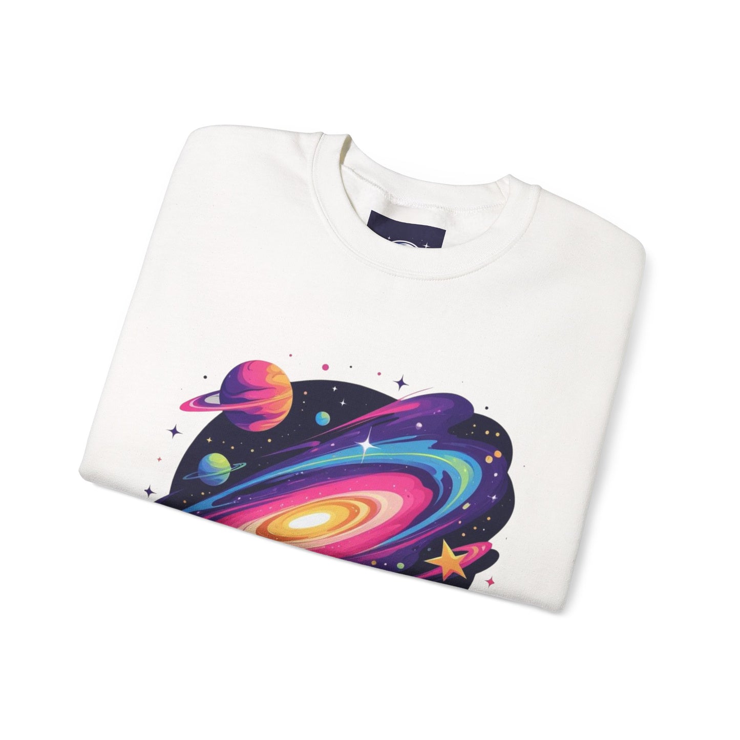 Galaxy Spiral Sweatshirt — Colorful Planetary Crewneck