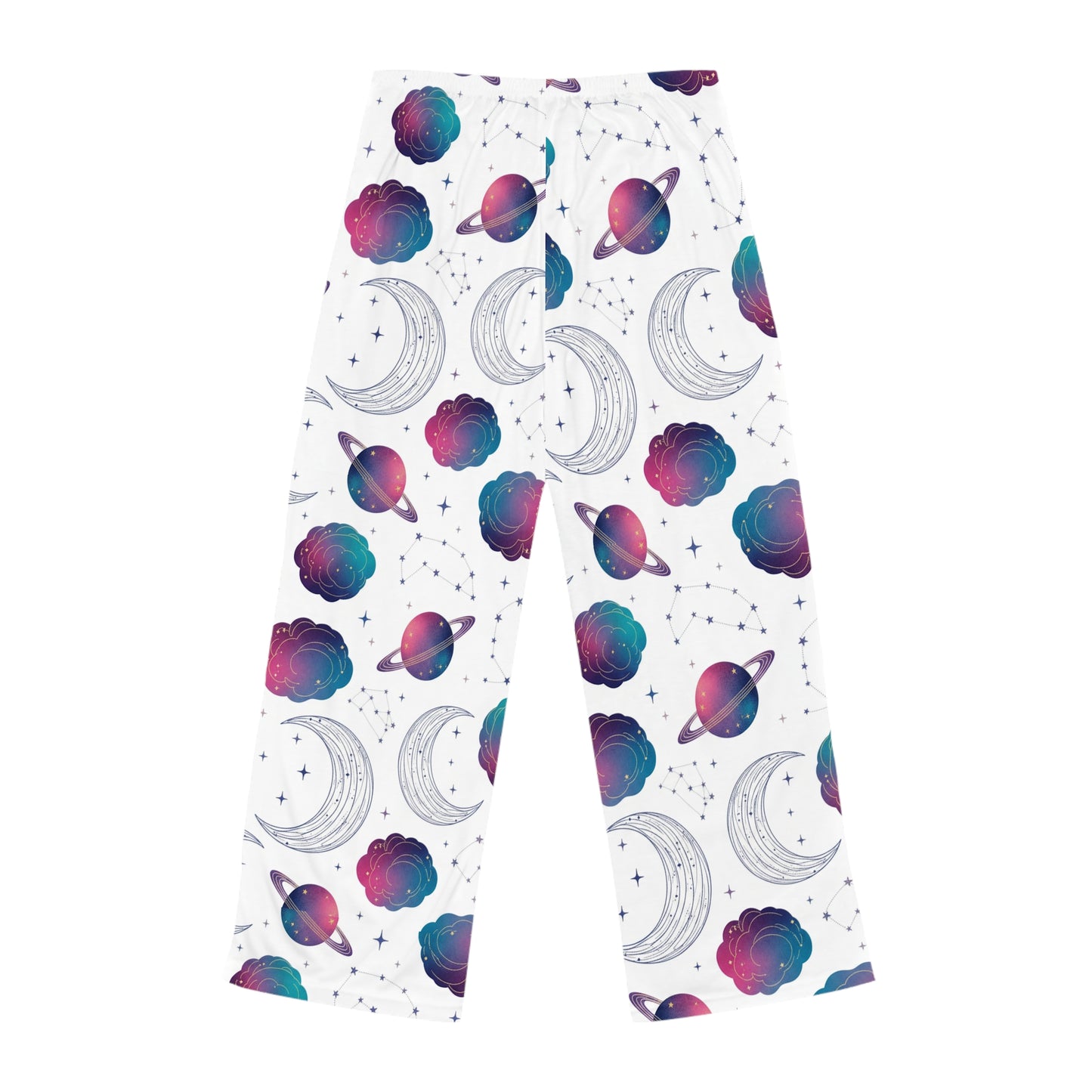 Celestial Galaxy Pajama Pants — Women's Space Moon & Planet Sleepwear