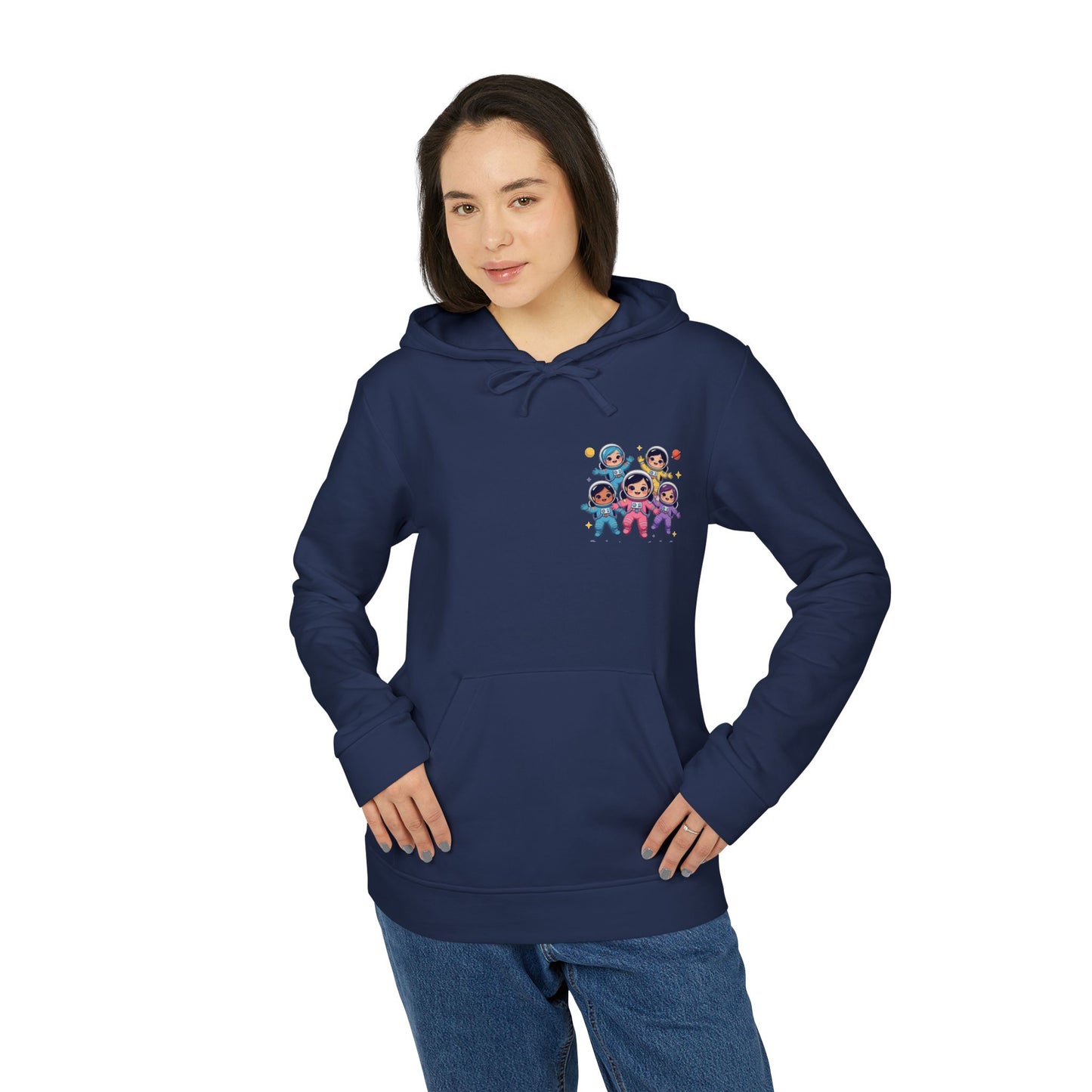 Space Crew Graphic Hoodie — Colorful Group Illustration