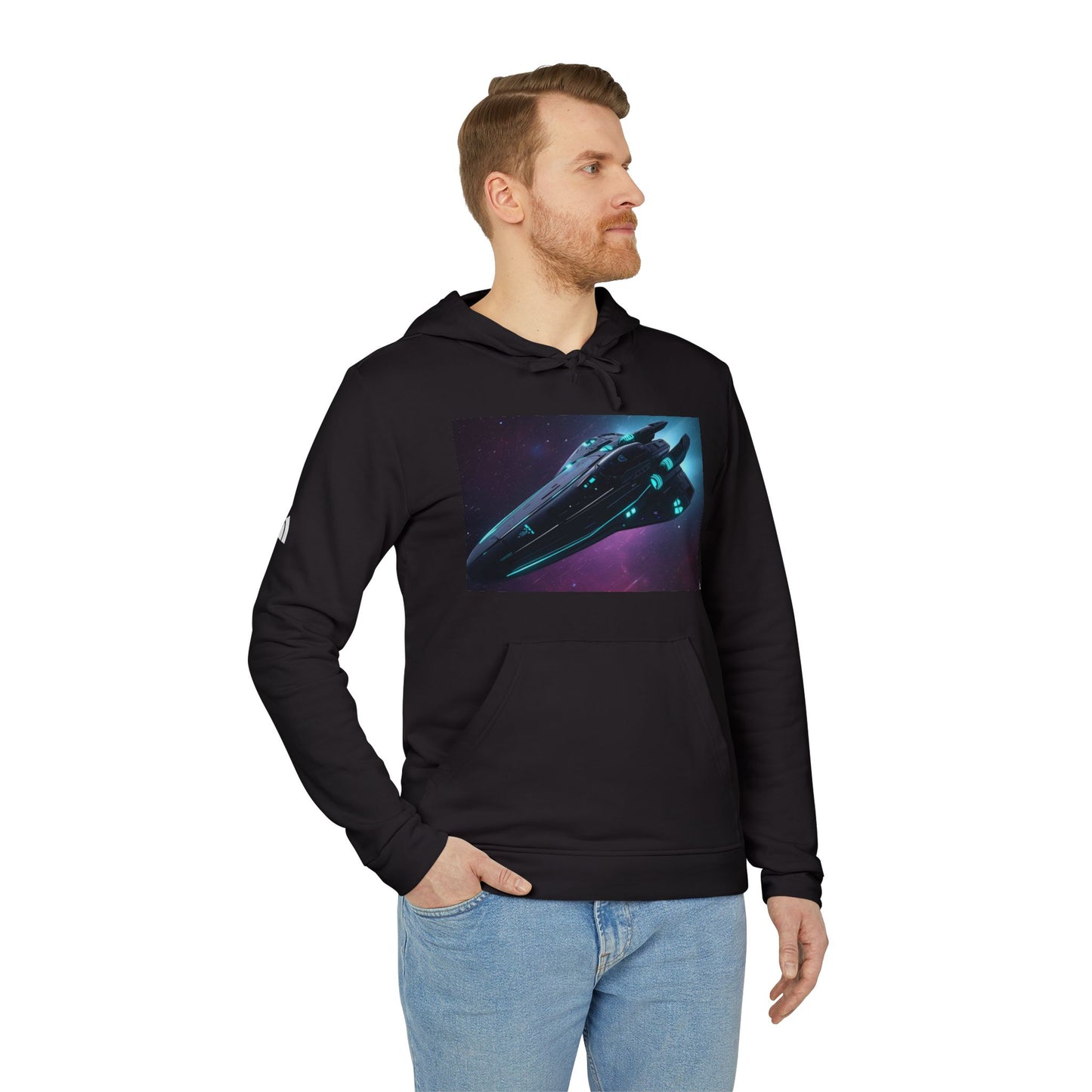 Galaxy Space Hoodie — Cosmic Moon & Nebula Graphic Pullover