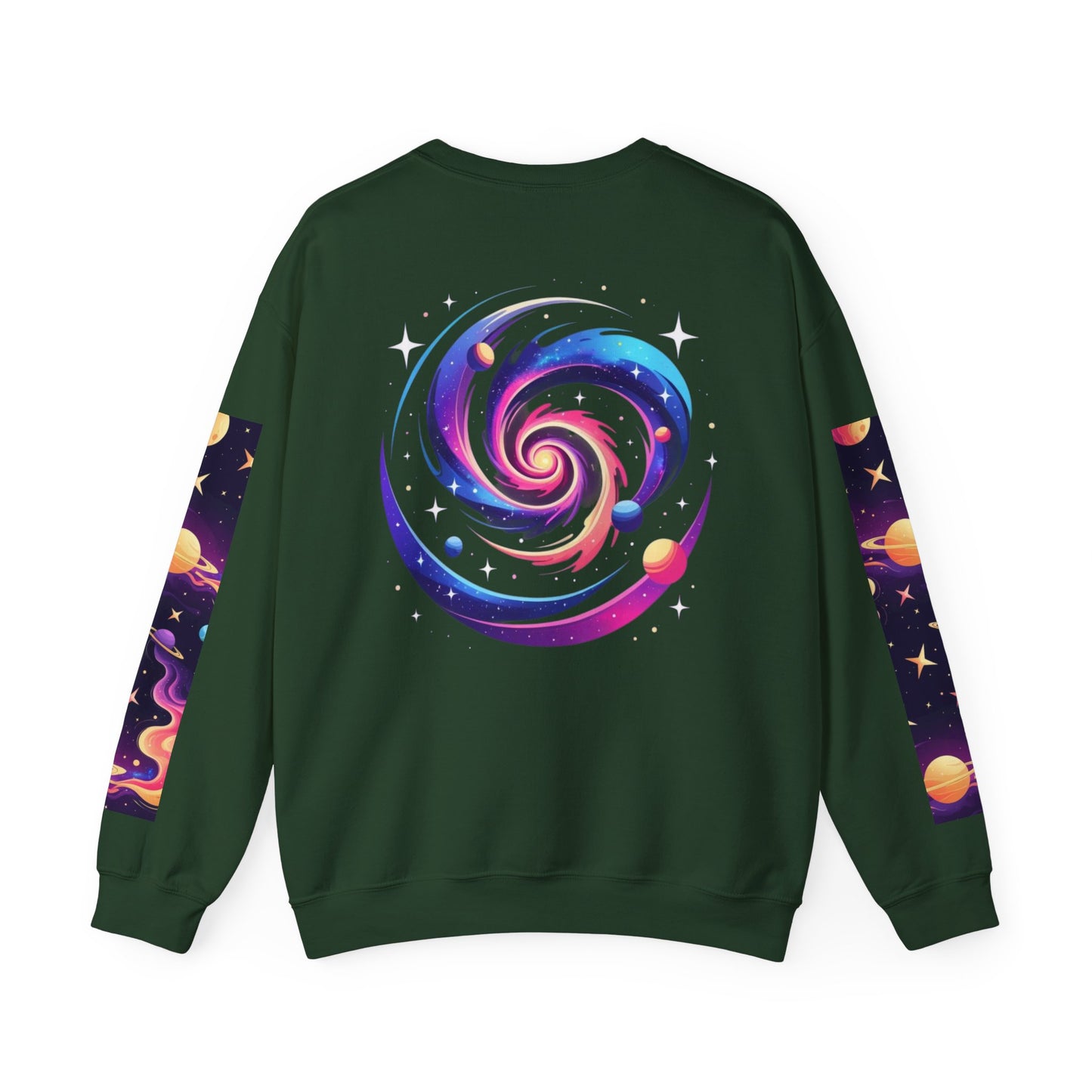 Galaxy Spiral Sweatshirt — Colorful Planetary Crewneck