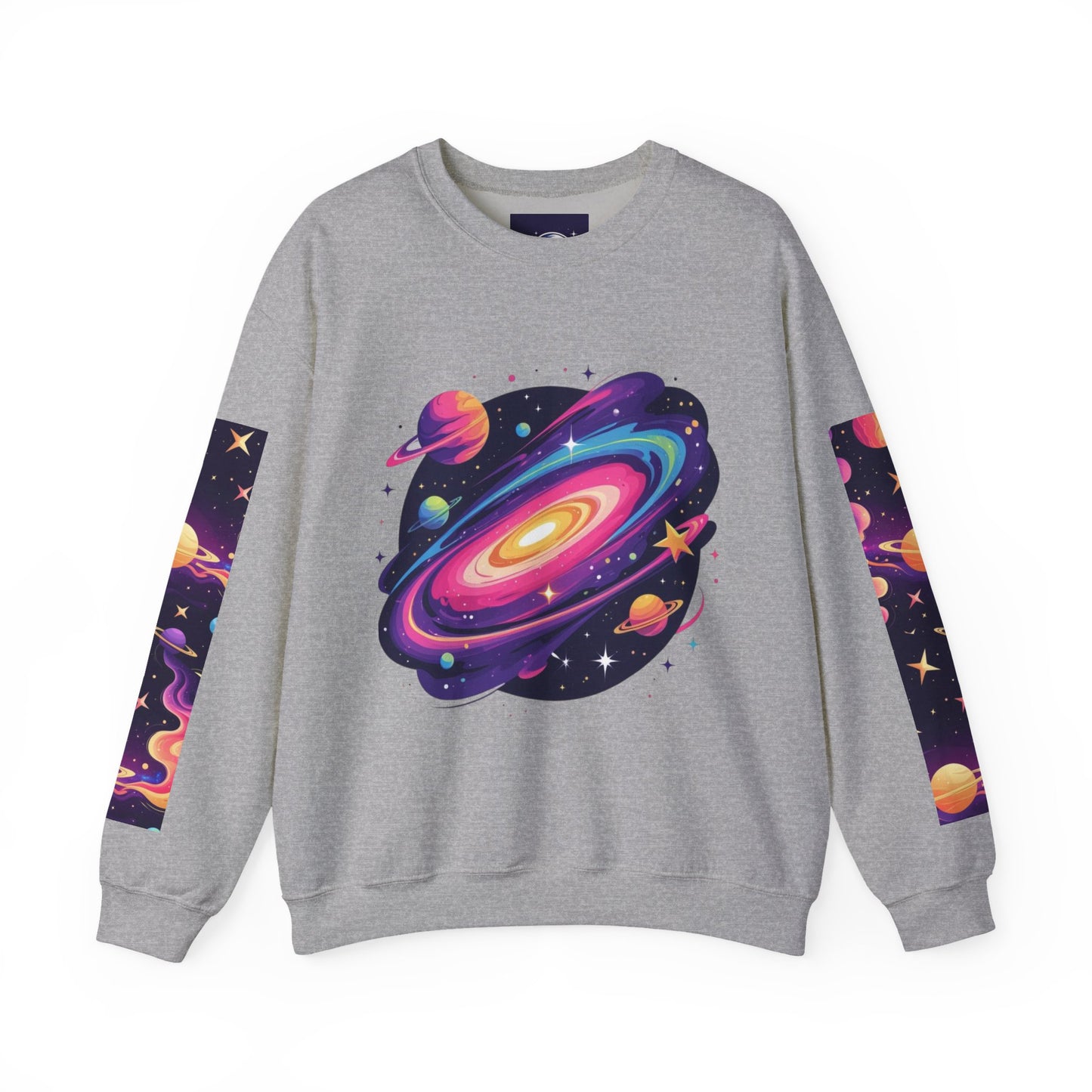 Galaxy Spiral Sweatshirt — Colorful Planetary Crewneck