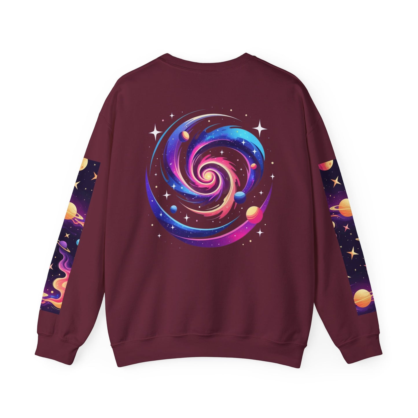 Galaxy Spiral Sweatshirt — Colorful Planetary Crewneck