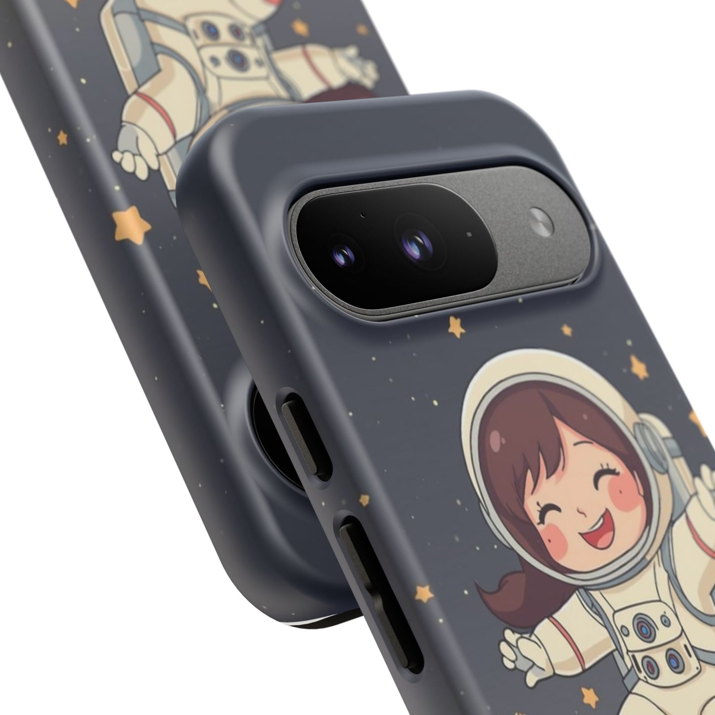 Cute Girl Astronaut Phone Case — Space Stars Protective iPhone Cover