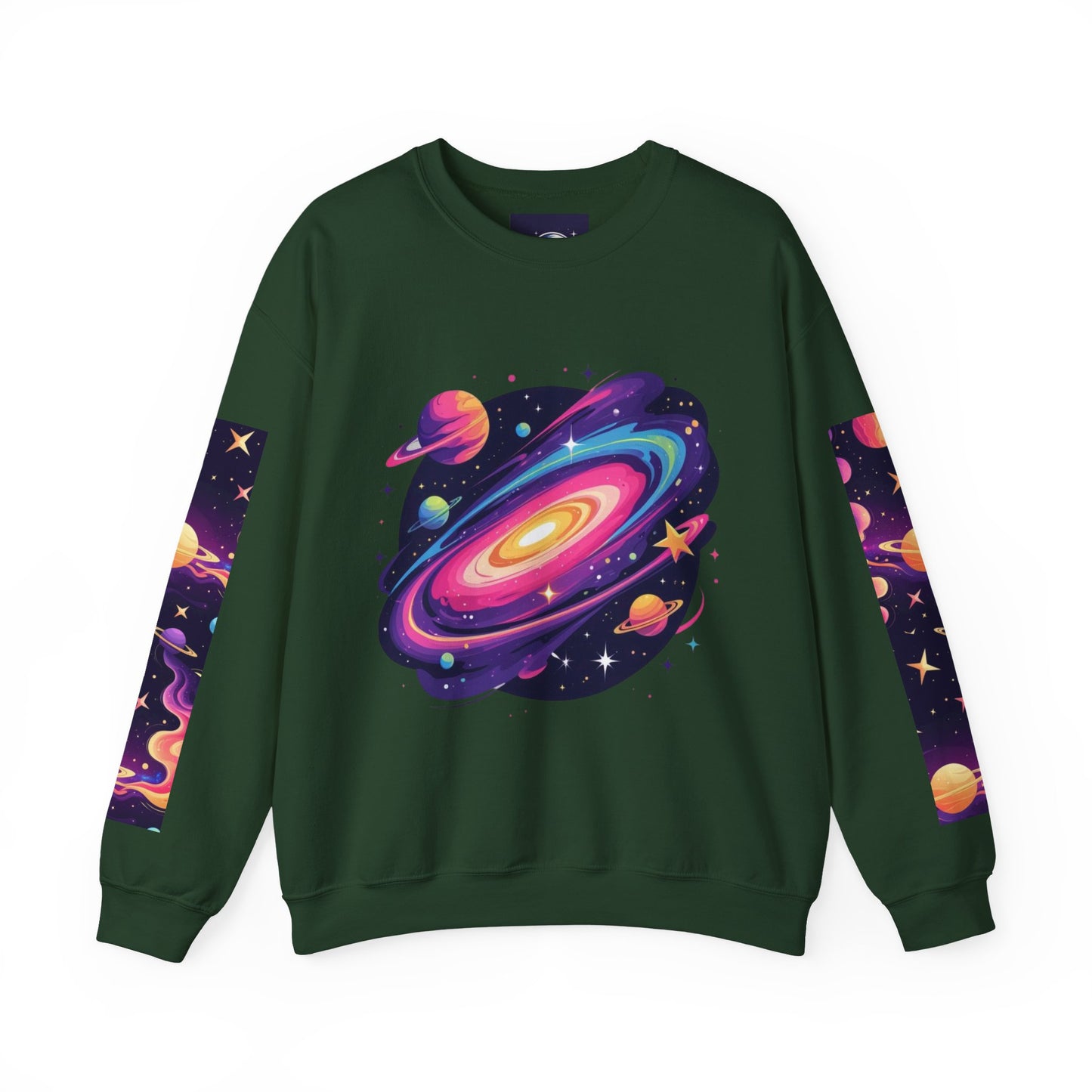 Galaxy Spiral Sweatshirt — Colorful Planetary Crewneck