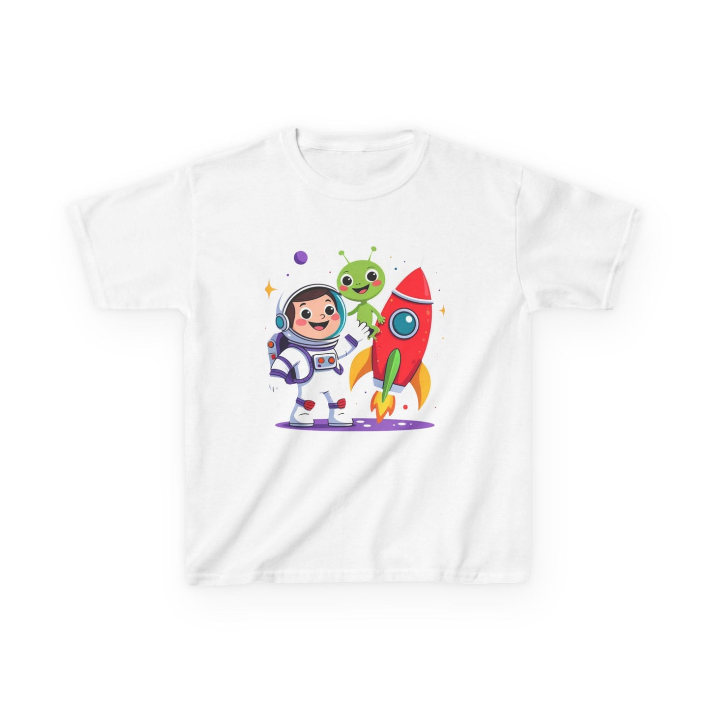 Kids Space Tee — Cute Astronaut, Rocket & Alien Graphic Shirt