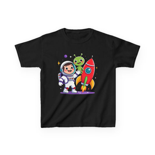 Kids Space Tee — Cute Astronaut, Rocket & Alien Graphic Shirt