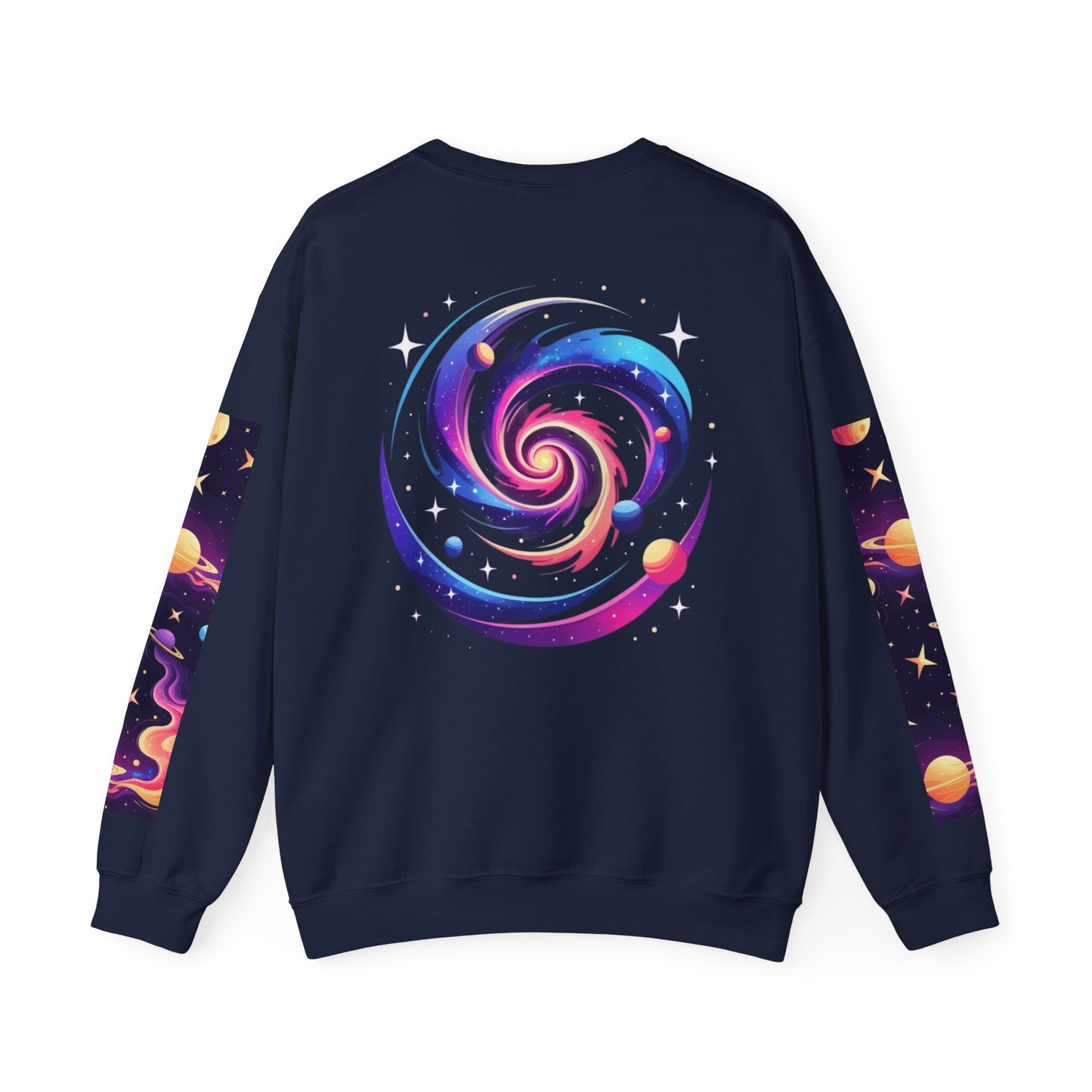 Galaxy Spiral Sweatshirt — Colorful Planetary Crewneck