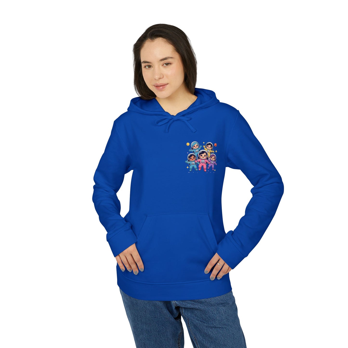 Space Crew Graphic Hoodie — Colorful Group Illustration