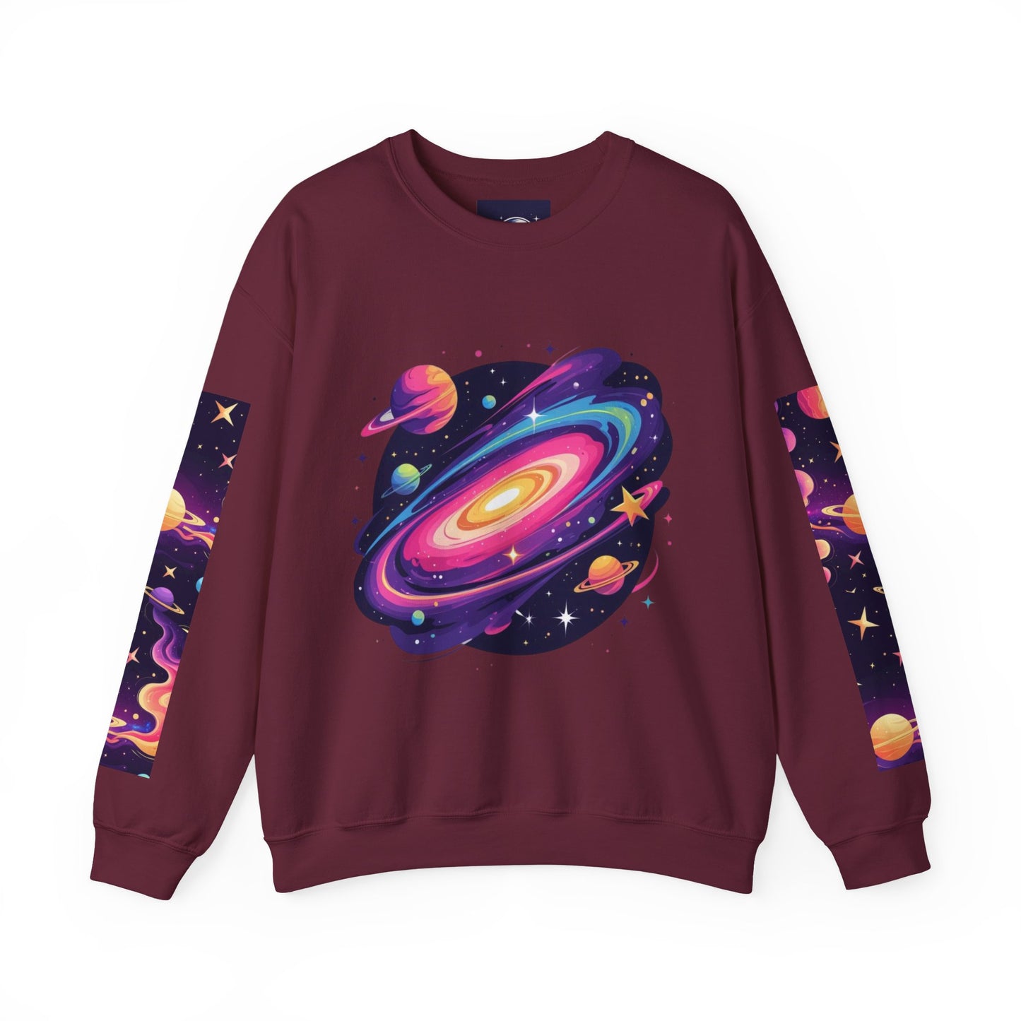 Galaxy Spiral Sweatshirt — Colorful Planetary Crewneck