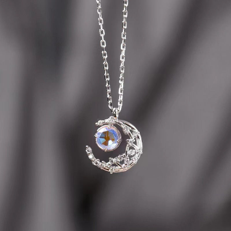 Dream Fall Star Moon Necklace – Cosmic Glow Jewelry for Women