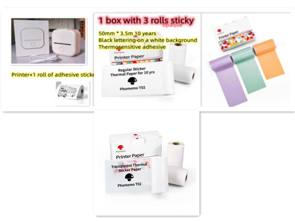 ✨ Portable Mini Thermal Label Printer – Inkless Smart Printing