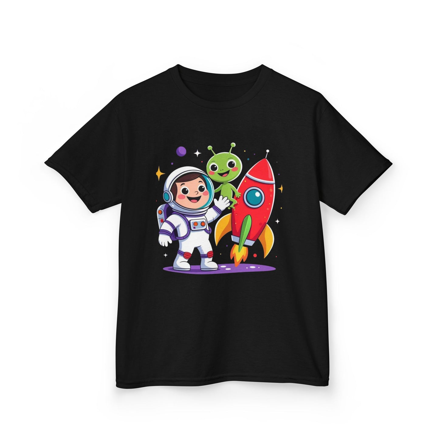 Kids Space Tee — Cute Astronaut, Rocket & Alien Graphic Shirt