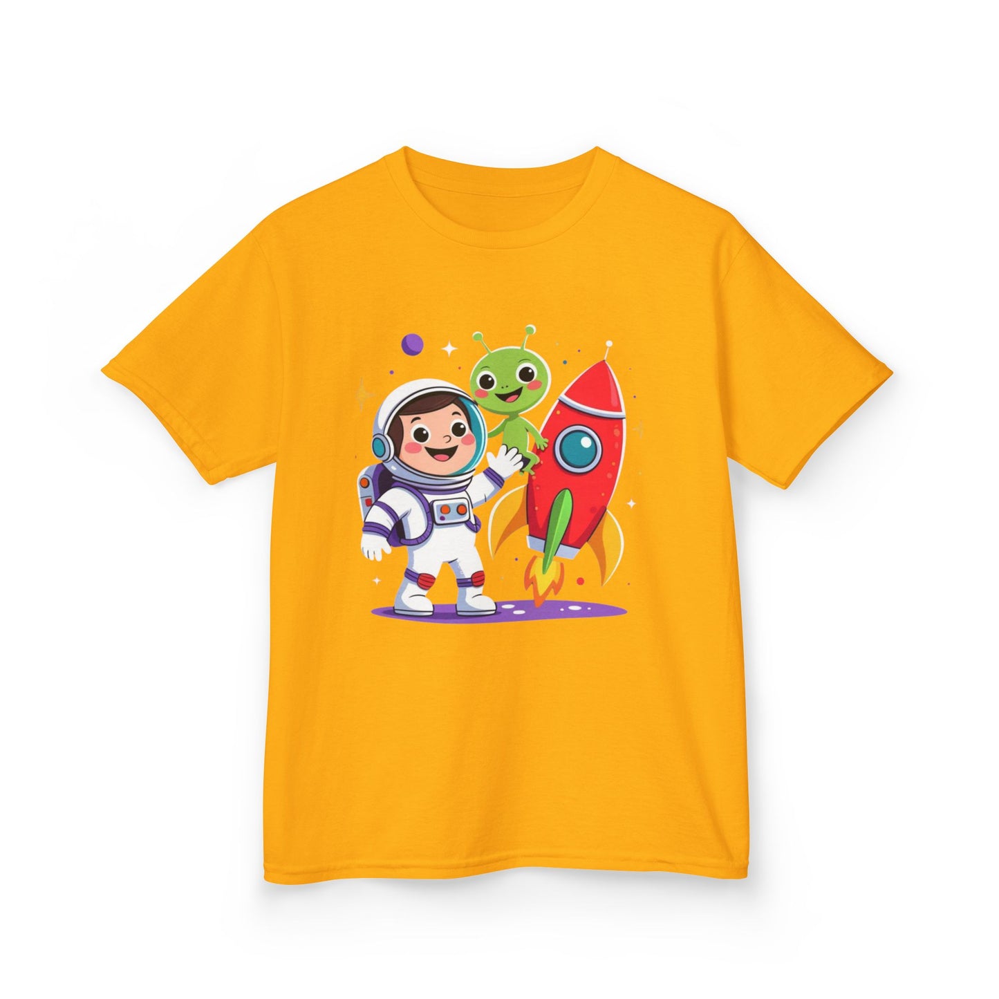 Kids Space Tee — Cute Astronaut, Rocket & Alien Graphic Shirt
