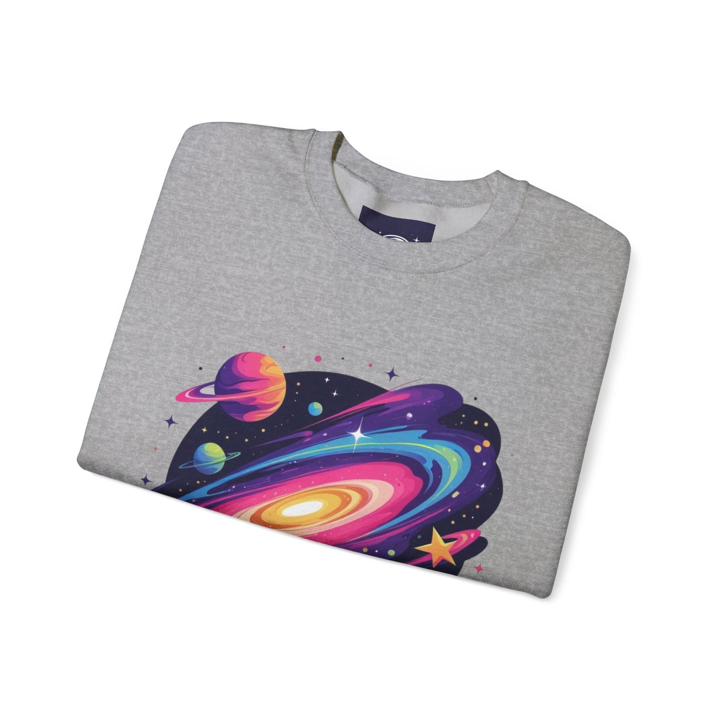 Galaxy Spiral Sweatshirt — Colorful Planetary Crewneck