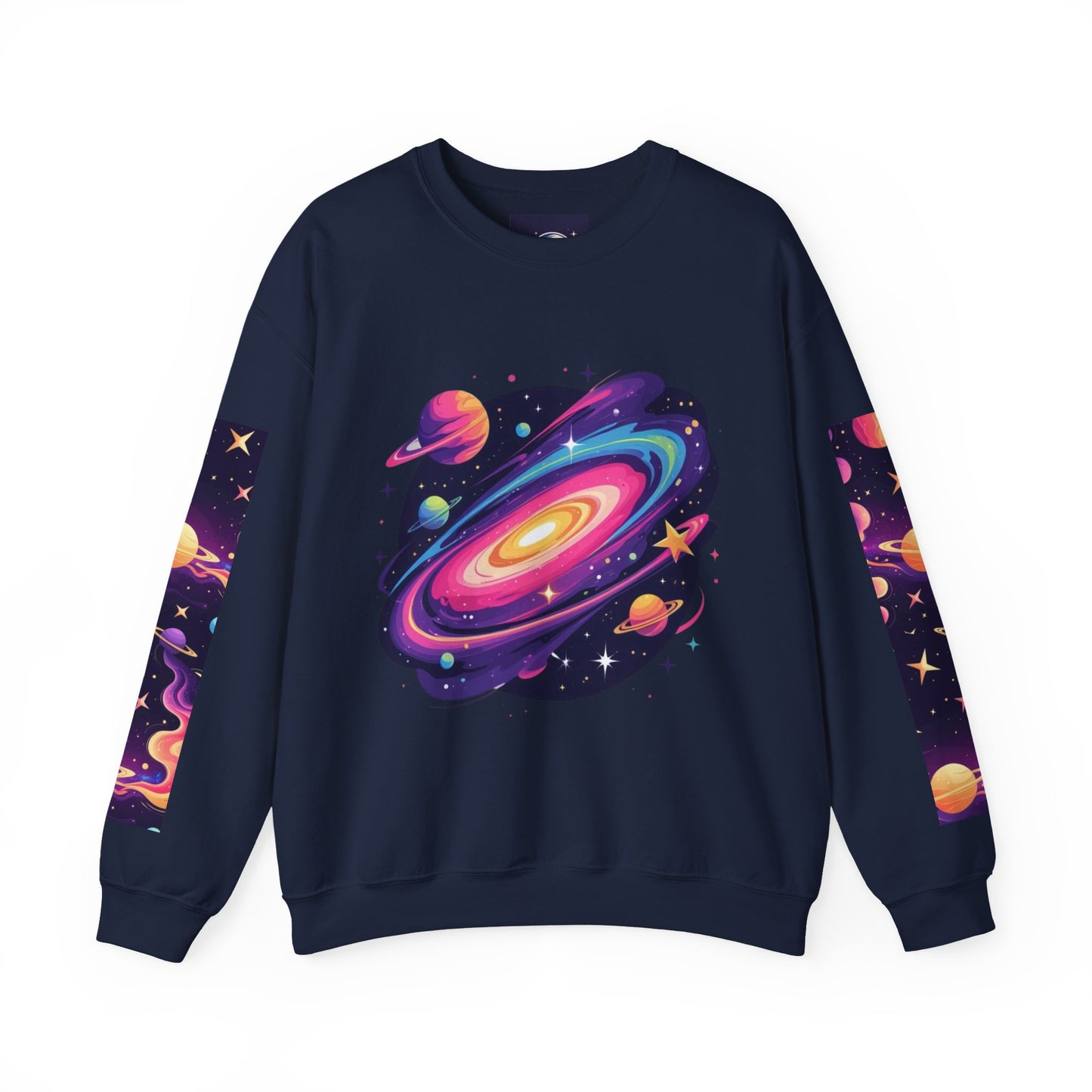 Galaxy Spiral Sweatshirt — Colorful Planetary Crewneck