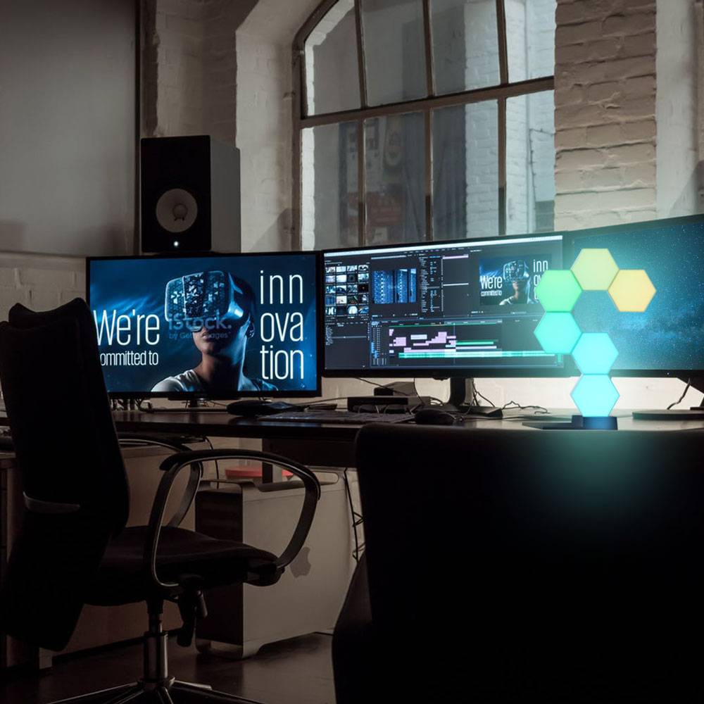 NovaX LED Hexagon Smart Touch Light – Modular RGB Wall Panel for Home & Gaming Setup