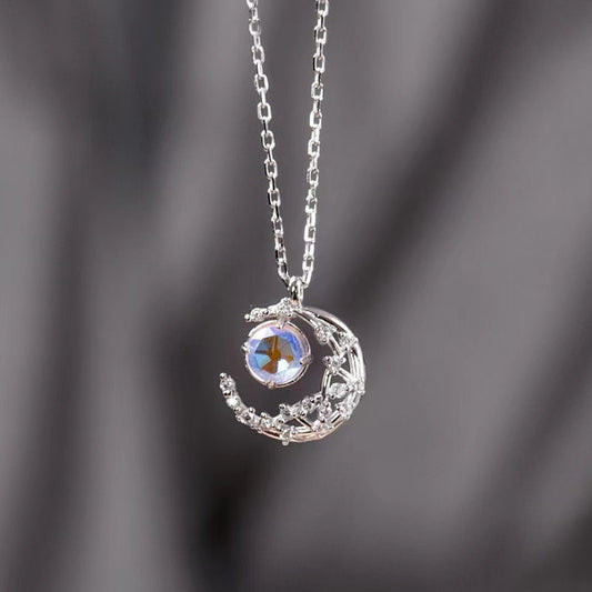 Dream Fall Star Moon Necklace – Cosmic Glow Jewelry for Women
