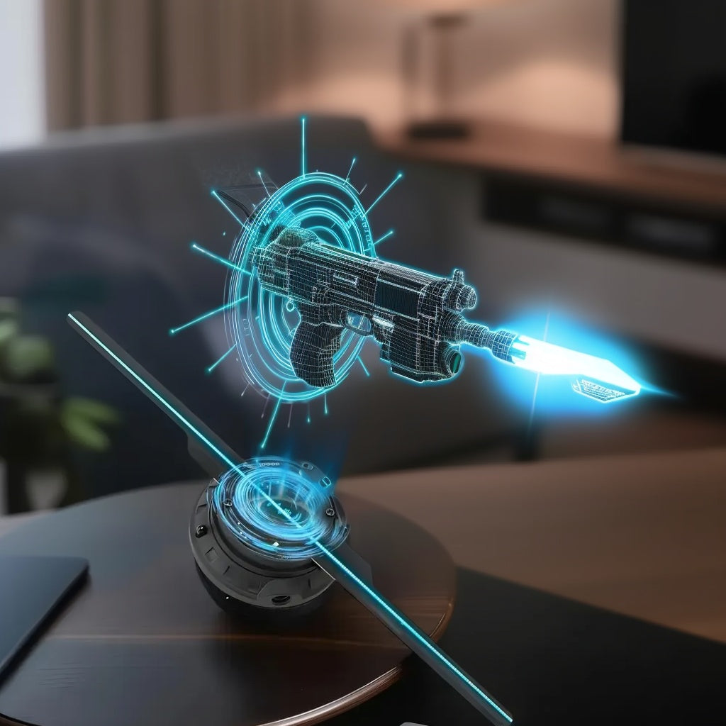 3D Hologram Fan Projector – Floating LED Holographic Display | Smart 3D Visual Illusion for Home, Events & Business
