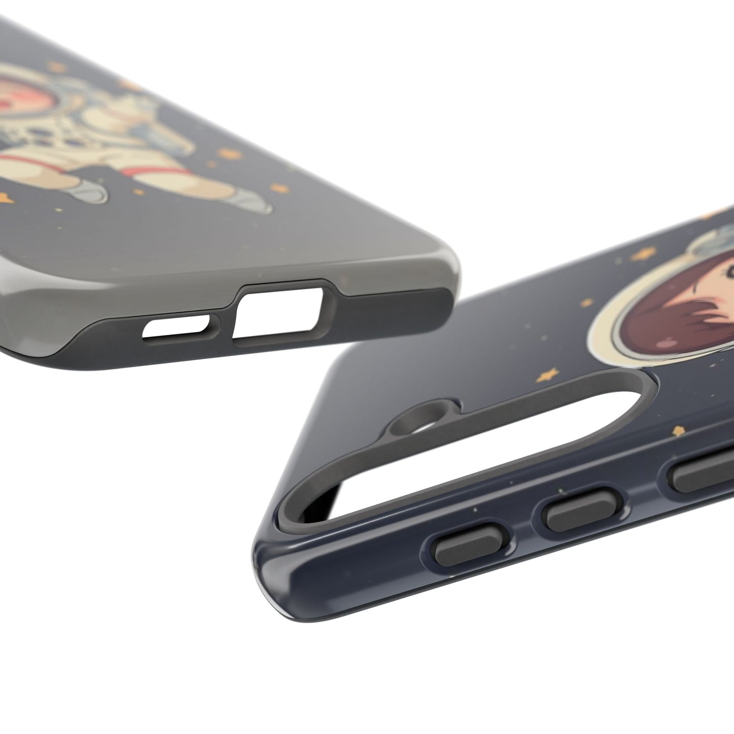 Cute Girl Astronaut Phone Case — Space Stars Protective iPhone Cover