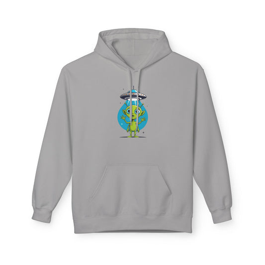 Alien Abduction Hoodie — Cute Green Alien UFO Graphic Pullover