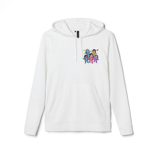 Space Crew Graphic Hoodie — Colorful Group Illustration