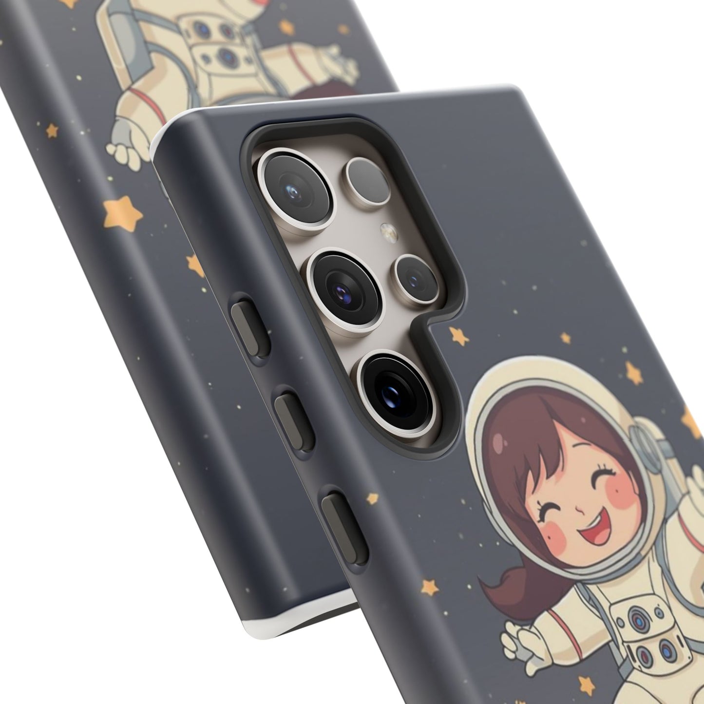 Cute Girl Astronaut Phone Case — Space Stars Protective iPhone Cover