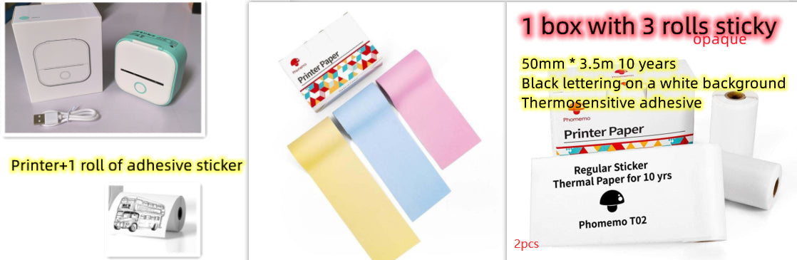 ✨ Portable Mini Thermal Label Printer – Inkless Smart Printing