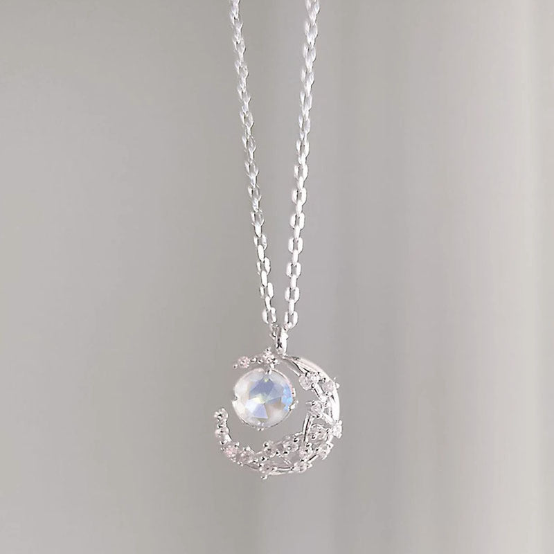 Dream Fall Star Moon Necklace – Cosmic Glow Jewelry for Women