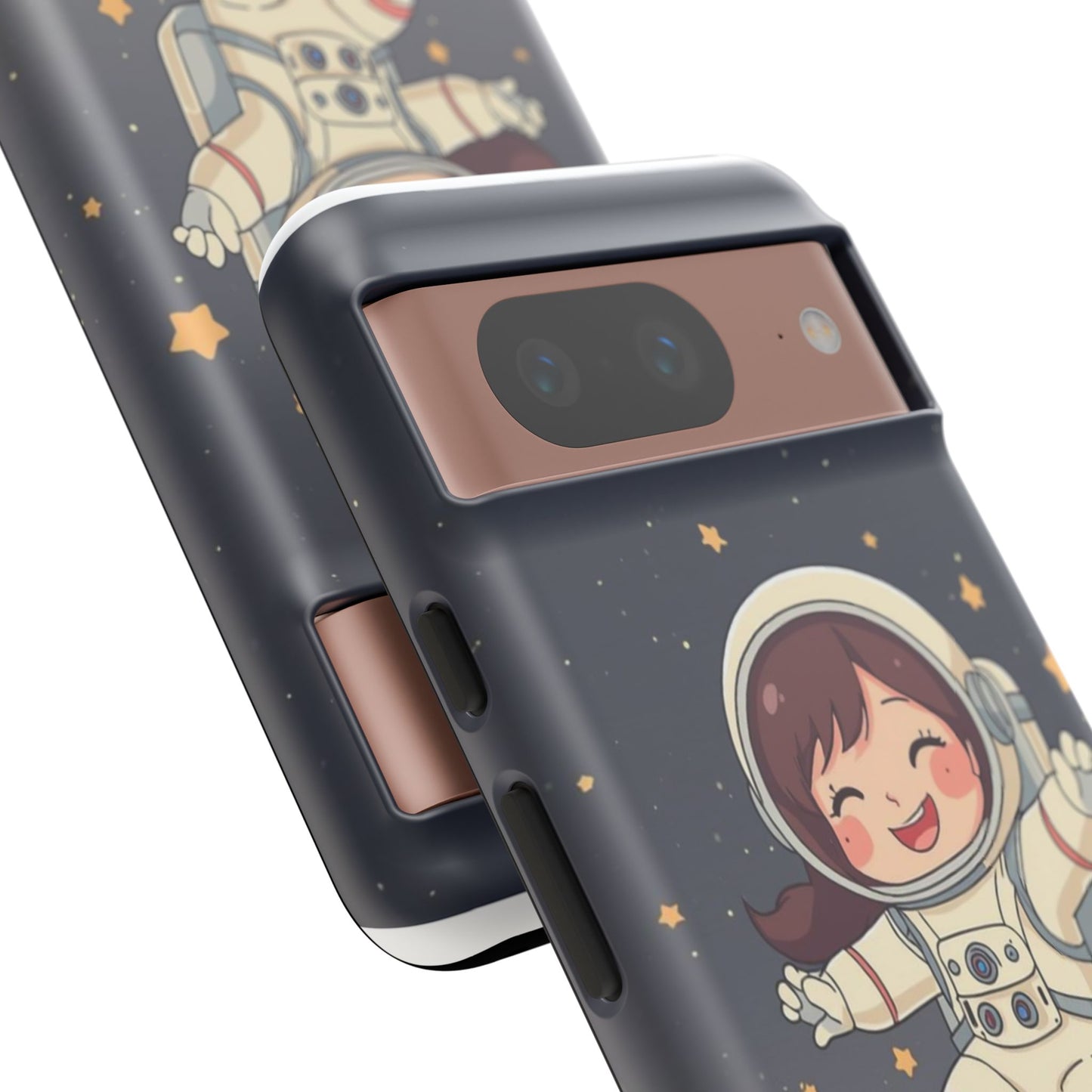 Cute Girl Astronaut Phone Case — Space Stars Protective iPhone Cover