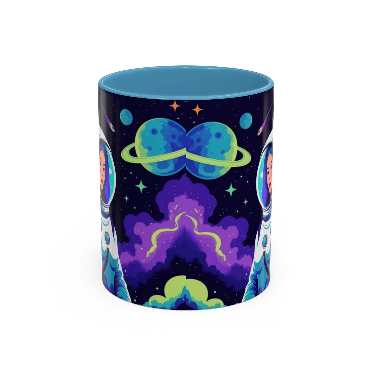 Cosmic Astronaut Coffee Mug — Space Woman Accent Mug (11/15oz)